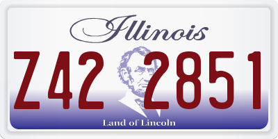 IL license plate Z422851