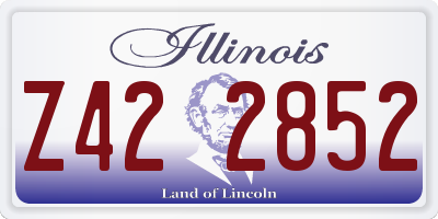 IL license plate Z422852