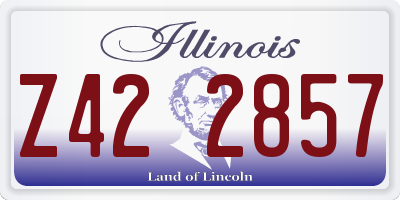 IL license plate Z422857