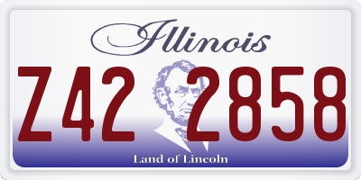 IL license plate Z422858