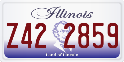 IL license plate Z422859
