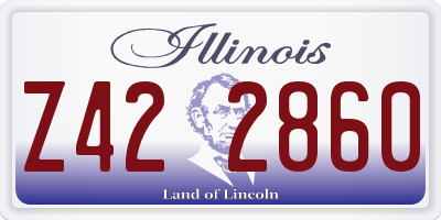 IL license plate Z422860