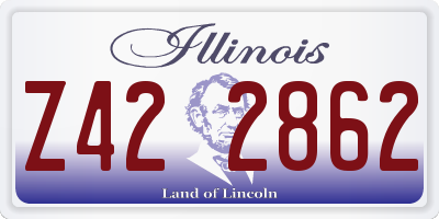 IL license plate Z422862