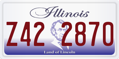 IL license plate Z422870