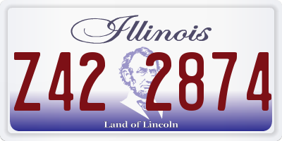 IL license plate Z422874