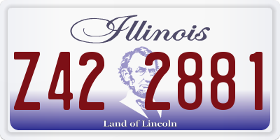 IL license plate Z422881