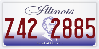 IL license plate Z422885