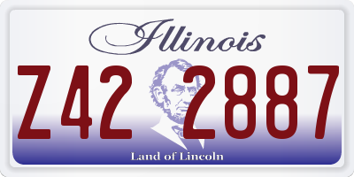 IL license plate Z422887