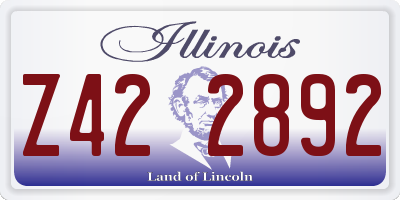 IL license plate Z422892