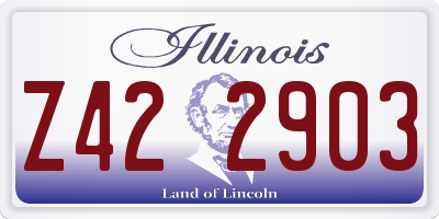 IL license plate Z422903