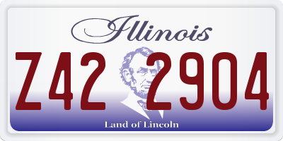 IL license plate Z422904
