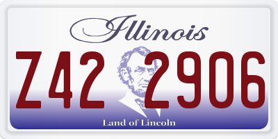 IL license plate Z422906