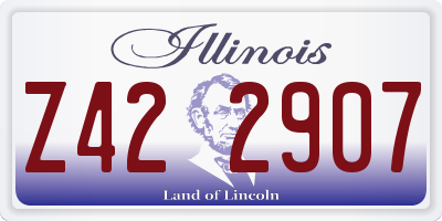 IL license plate Z422907