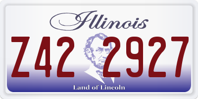 IL license plate Z422927