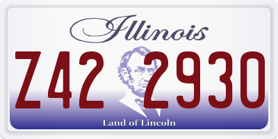 IL license plate Z422930