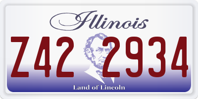 IL license plate Z422934
