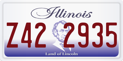 IL license plate Z422935