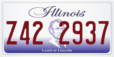 IL license plate Z422937