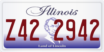 IL license plate Z422942