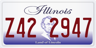 IL license plate Z422947