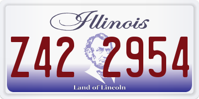 IL license plate Z422954