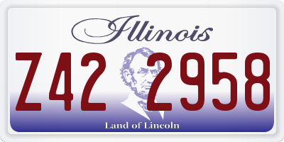 IL license plate Z422958