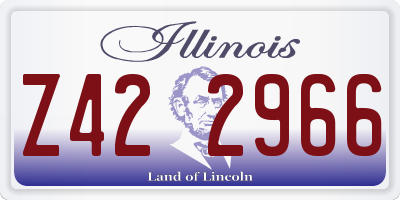 IL license plate Z422966