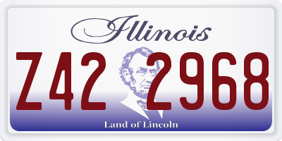 IL license plate Z422968