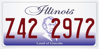 IL license plate Z422972