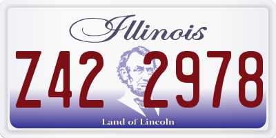 IL license plate Z422978