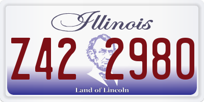 IL license plate Z422980
