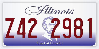 IL license plate Z422981