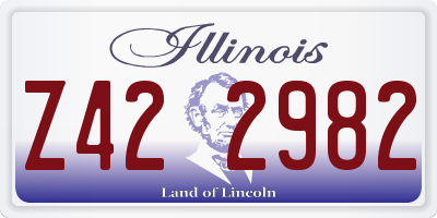 IL license plate Z422982