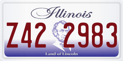 IL license plate Z422983