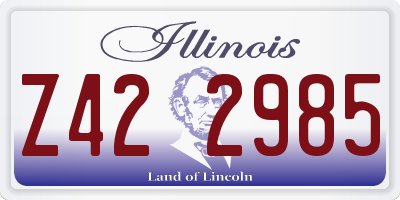 IL license plate Z422985