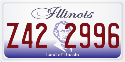 IL license plate Z422996