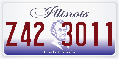 IL license plate Z423011