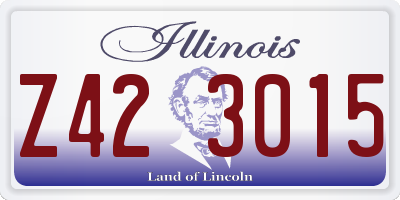 IL license plate Z423015