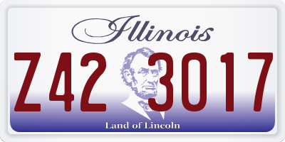 IL license plate Z423017
