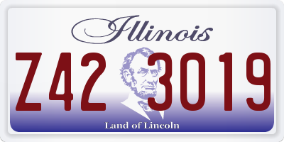 IL license plate Z423019