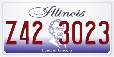 IL license plate Z423023