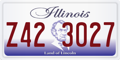 IL license plate Z423027