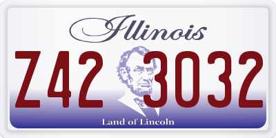 IL license plate Z423032
