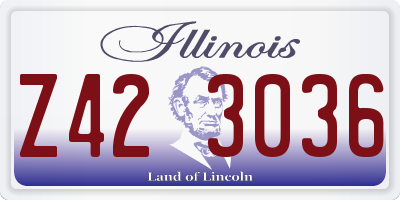 IL license plate Z423036