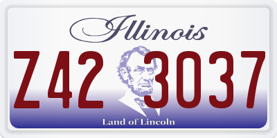 IL license plate Z423037