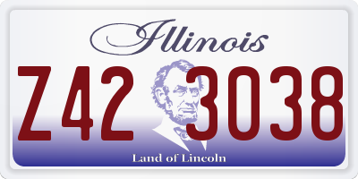 IL license plate Z423038