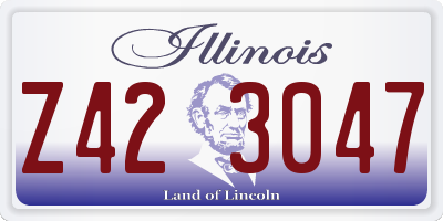 IL license plate Z423047