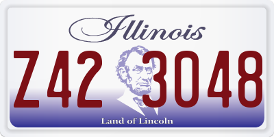 IL license plate Z423048