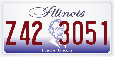IL license plate Z423051