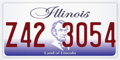 IL license plate Z423054